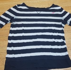Stripe Hollister 3/4 Sleeve Top